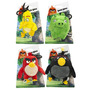 Play by play - Set 4 jucarii din plus cu breloc, Angry Birds, 9 cm - 2