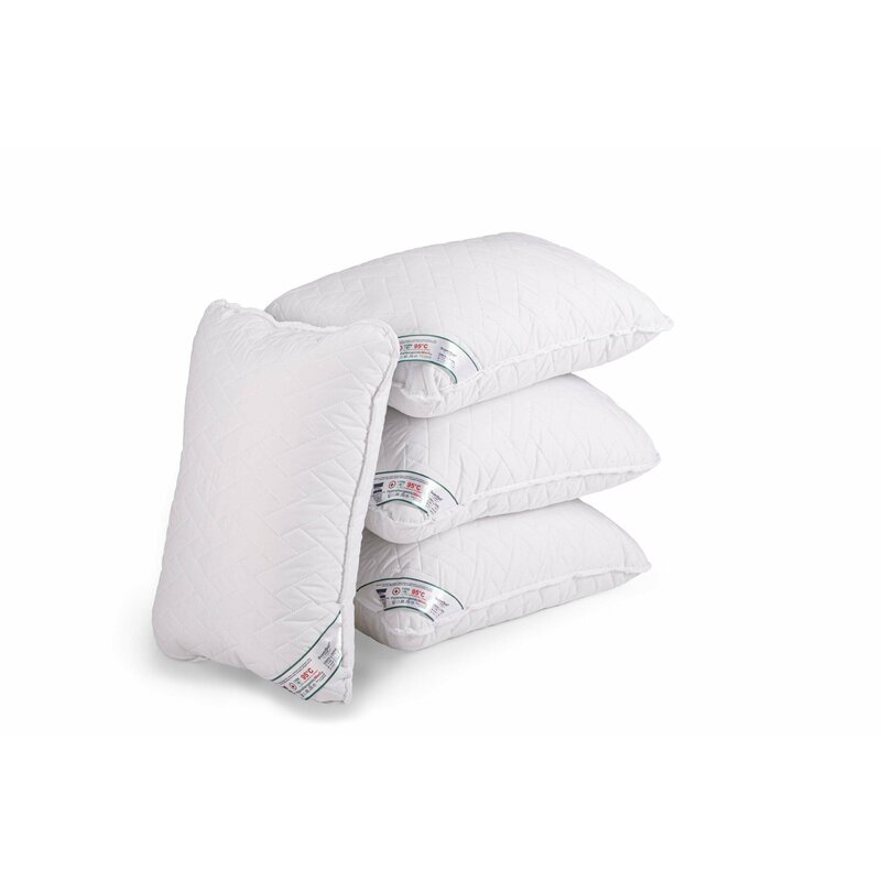 SET 4 Perne Medicinale Hipoalergenice SomnART 50x70cm, HypoallergenicMed, matlasate, lavabile la 95 de grade, fermitate medie spre tare