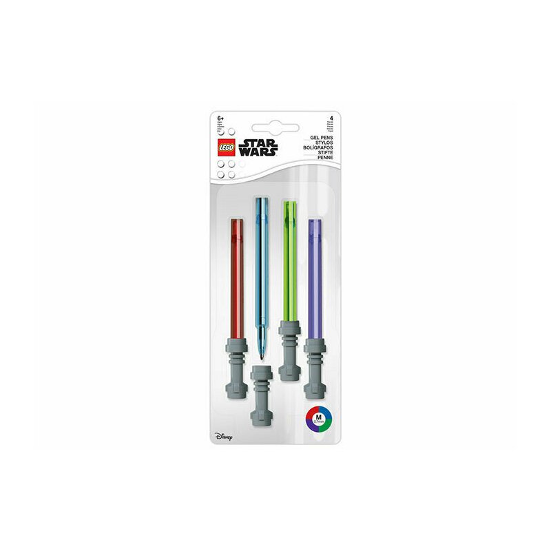 Lego - set 4 pixuri colorate cu gel star wars lightsaber