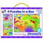 Set 4 puzzle-uri Dinozauri (12  16  20  24 piese) - 1