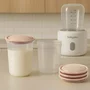 Set 4 recipiente, BabyOno, Pentru stocarea laptelui matern sau a hranei, 200 ml, Fara BPA, Contin capace, Transparent - 4