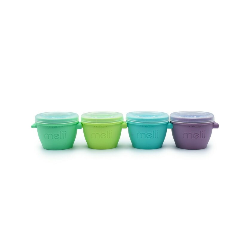 SET 4 RECIPIENTE SILICON SNAP&GO, MELII, 118 ML