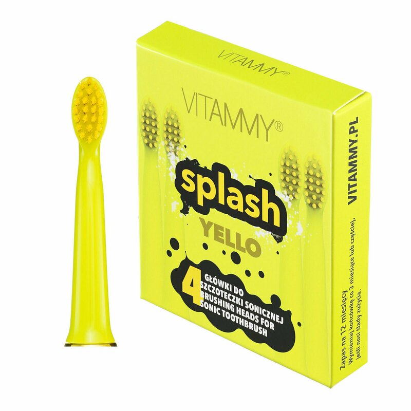 Vitammy - Set 4 rezerve periuta de dinti Splash TH1811-4 Yello, Galben