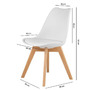Set 4 scaune moderne, stil scandinav cu picioare din lemn masiv si perna din piele ecilogica, transparente - 6