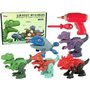 Set 5 dinozauri pentru copii, jucarii demontabile cu surubelnita, 10419 - 1