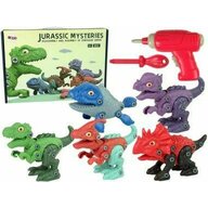 Set 5 dinozauri pentru copii, jucarii demontabile cu surubelnita, 10419
