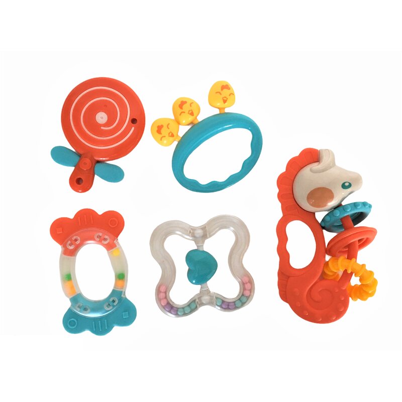 Lorelli - set zornaitoare , diverse forme, 5 jucarii, multicolor