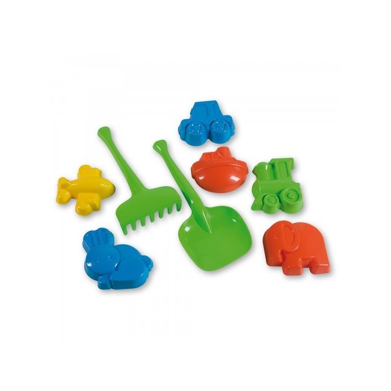 Androni giocattoli - set 6 forme nisip cu unelte