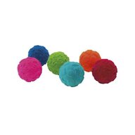 Rubbabu - Set 6 mingiute colorate educative din cauciuc natural, 