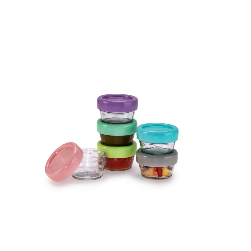 SET 6 RECIPIENTE STICLA PENTRU HRANA BEBE, MELII, 59 ML