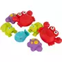 Set 7 animalute de baie, Playgro, Fara gauri, Cu gentuta pentru transport, Fara BPA, Floating Sea Friends, New Blue - 1