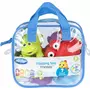 Set 7 animalute de baie, Playgro, Fara gauri, Cu gentuta pentru transport, Fara BPA, Floating Sea Friends, New Blue - 8