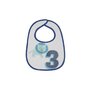 Lorelli - Set bavete Small,  7 buc, Inchidere cu arici, din Bumbac, 25x22 cm, Albastru/Verde - 3