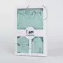 Set 7 piese, New Baby, Include body cu maneca lunga, bluza, pantalonasi cu botosei, salopeta fara maneci, caciulita, manusi, botosei, Marime 56, Din bumbac 100%, I am Blue - 3