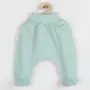 Set 7 piese, New Baby, Include body cu maneca lunga, bluza, pantalonasi cu botosei, salopeta fara maneci, caciulita, manusi, botosei, Marime 56, Din bumbac 100%, I am Blue - 5