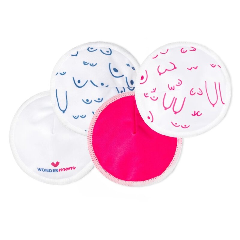 Set 8 protectii pentru san refolosibile din bambus WonderMom