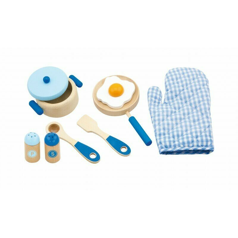 Viga - set de joaca accesorii pentru gatit, albastru