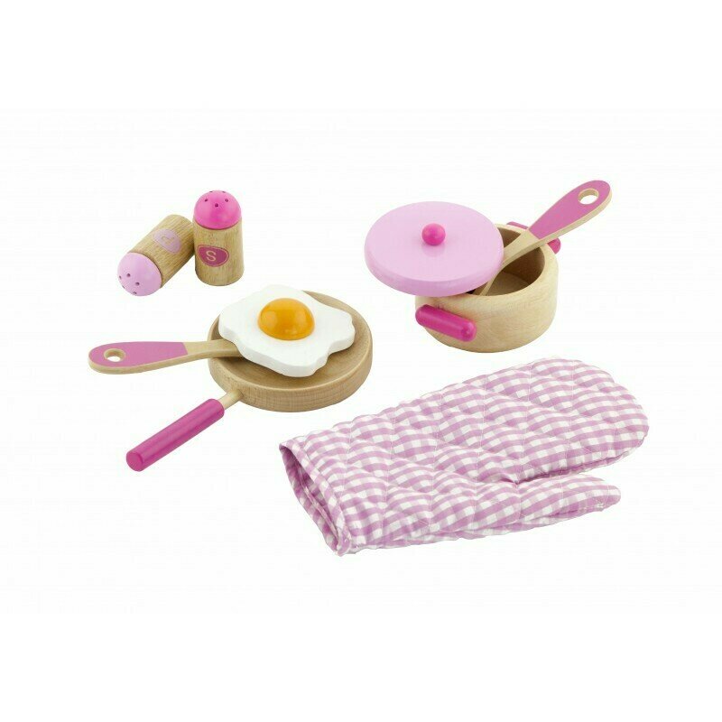 Viga - set de vase si ustensile bucatarie, roz