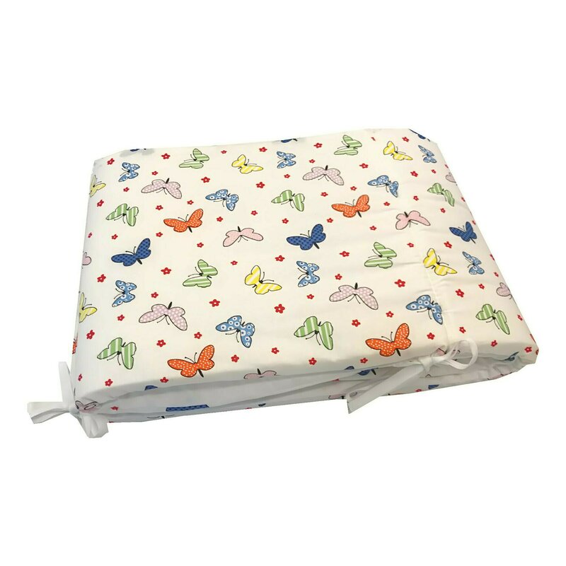 Deseda - set aparatori pat 140x70 cm inaltime 40 cm cu imprimeu - fluturasi