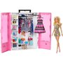 Set Barbie by Mattel Fashion and Beauty Dulap cu haine si papusa - 1
