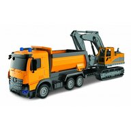 Set basculanta si excavator RS Toys Play City on the Road, scara 1:18