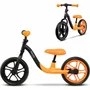 Bicicleta fara pedale, Lionelo, Alex, Usoara, Cu ghidon si sa reglabile, Greutate 3.3 Kg, Cu roti din spuma EVA, 12 inch, Portocaliu + Casca pentru copii, Reglabila 50-56 cm, Alb - 5