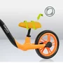 Bicicleta fara pedale, Lionelo, Alex, Usoara, Cu ghidon si sa reglabile, Greutate 3.3 Kg, Cu roti din spuma EVA, 12 inch, Portocaliu + Casca pentru copii, Reglabila 50-56 cm, Bej - 23