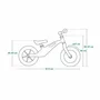 Bicicleta fara pedale, Lionelo, Bart, Usoara, Cu cadru din magneziu, Cu ghidon si sa reglabile, Greutate 3 Kg, 12 inch, Auriu + Casca pentru copii, Reglabila 50-56 cm, Alb - 13