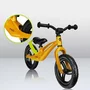 Bicicleta fara pedale, Lionelo, Bart, Usoara, Cu cadru din magneziu, Cu ghidon si sa reglabile, Greutate 3 Kg, 12 inch, Auriu + Casca pentru copii, Reglabila 50-56 cm, Alb - 20