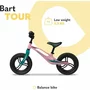 Bicicleta fara pedale, Lionelo, Bart Tour, Usoara, Cu cadru din magneziu, 3.3 Kg, 12 inch, Bubblegum + Casca pentru copii, Reglabila 50-56 cm, Alb - 20