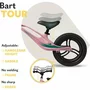 Bicicleta fara pedale, Lionelo, Bart Tour, Usoara, Cu cadru din magneziu, 3.3 Kg, 12 inch, Bubblegum + Casca pentru copii, Reglabila 50-56 cm, Alb - 23