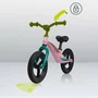 Bicicleta fara pedale, Lionelo, Bart Tour, Usoara, Cu cadru din magneziu, 3.3 Kg, 12 inch, Bubblegum + Casca pentru copii, Reglabila 50-56 cm, Bej - 12