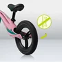 Bicicleta fara pedale, Lionelo, Bart Tour, Usoara, Cu cadru din magneziu, 3.3 Kg, 12 inch, Bubblegum + Casca pentru copii, Reglabila 50-56 cm, Bej - 14