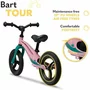 Bicicleta fara pedale, Lionelo, Bart Tour, Usoara, Cu cadru din magneziu, 3.3 Kg, 12 inch, Bubblegum + Casca pentru copii, Reglabila 50-56 cm, Bej - 22