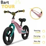 Bicicleta fara pedale, Lionelo, Bart Tour, Usoara, Cu cadru din magneziu, 3.3 Kg, 12 inch, Bubblegum + Casca pentru copii, Reglabila 50-56 cm, Bej - 24