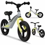 Bicicleta fara pedale, Lionelo, Bart Tour, Usoara, Cu cadru din magneziu, 3.3 Kg, 12 inch, Gri + Casca pentru copii, Reglabila 50-56 cm, Alb - 5
