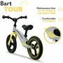 Bicicleta fara pedale, Lionelo, Bart Tour, Usoara, Cu cadru din magneziu, 3.3 Kg, 12 inch, Gri + Casca pentru copii, Reglabila 50-56 cm, Alb - 13