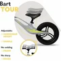 Bicicleta fara pedale, Lionelo, Bart Tour, Usoara, Cu cadru din magneziu, 3.3 Kg, 12 inch, Gri + Casca pentru copii, Reglabila 50-56 cm, Alb - 14