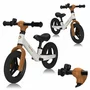 Bicicleta fara pedale, Lionelo, Toni, Cu ghidon si sa reglabile, Ultra usoara, 2.8 Kg, 18 luni+, Sustine 30 kg, Bej + Casca pentru copii, Reglabila 50-56 cm, Alb - 14