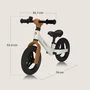 Bicicleta fara pedale, Lionelo, Toni, Cu ghidon si sa reglabile, Ultra usoara, 2.8 Kg, 18 luni+, Sustine 30 kg, Bej + Casca pentru copii, Reglabila 50-56 cm, Bej - 21