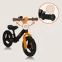 Bicicleta fara pedale, Lionelo, Toni, Cu ghidon si sa reglabile, Ultra usoara, 2.8 Kg, 18 luni+, Sustine 30 kg, Portocaliu + Casca pentru copii, Reglabila 50-56 cm, Alb - 19