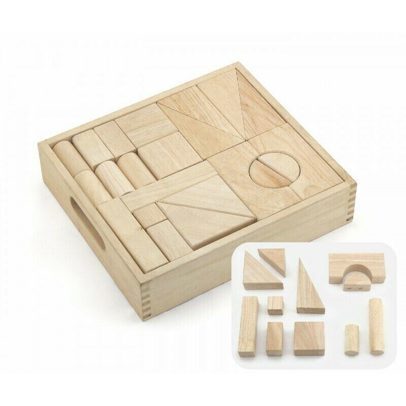 Viga - set de constructie multifunctional blocuri arhitecturale , 48 buc, natur