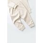 Set bluzita cu maneca lunga si pantaloni lungi - bumbac organic 100% - Crem cu buline, BabyCosy (Marime: 9-12 luni) - 2