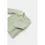 Set bluzita petrecuta si pantaloni lungi din muselina, BabyCosy, 100% bumbac organic, Verde (Marime: 12-18 Luni) - 7