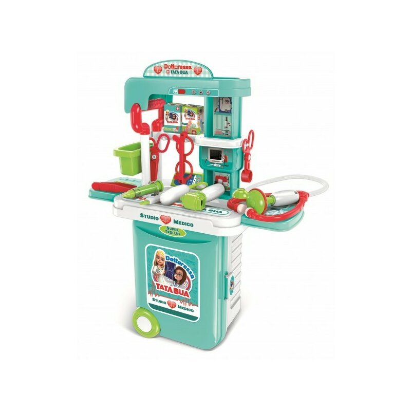 Set cabinet medical intr-o valiza Tata Bua RS Toys cu accesorii medicale, pentru copii