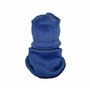 KidsDecor - Set caciula cu protectie gat Fleece Blue pentru copii 18-36 luni, din bumbac - 1