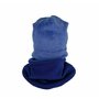 KidsDecor - Set caciula cu protectie gat Fleece Blue pentru copii 18-36 luni, din bumbac - 4