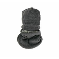 KidsDecor - Set caciula cu protectie gat nou nascut Fleece Gray, din bumbac