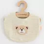 Set cadou 5 piese, New Baby, Din bumbac organic, salopeta, baveta, paturica cu gluga, jucarie, Marime 0 - 3 luni, Beige - 4