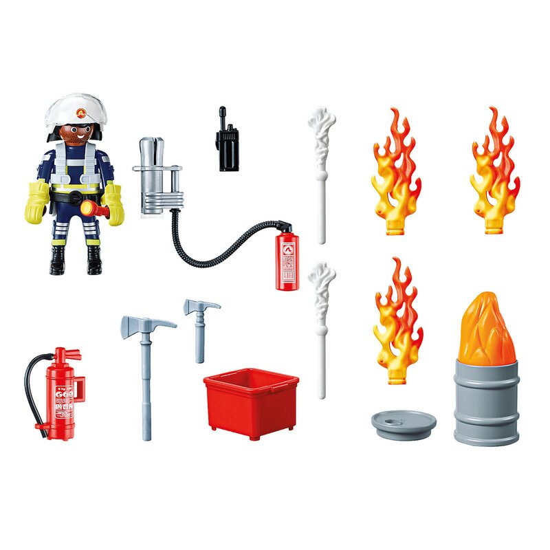 Playmobil - set de constructie pompier de salvare city action